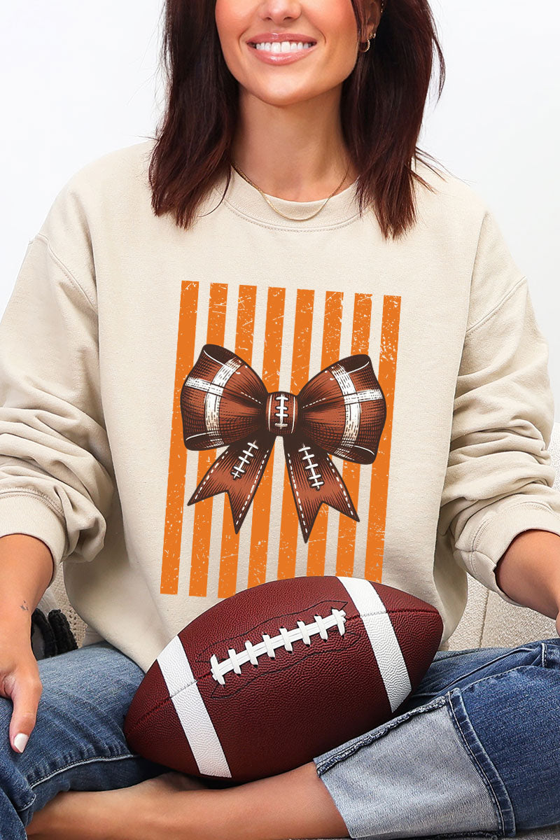 Orange Varsity Bow Heavy Blend Crew Sweatshirt product image 8