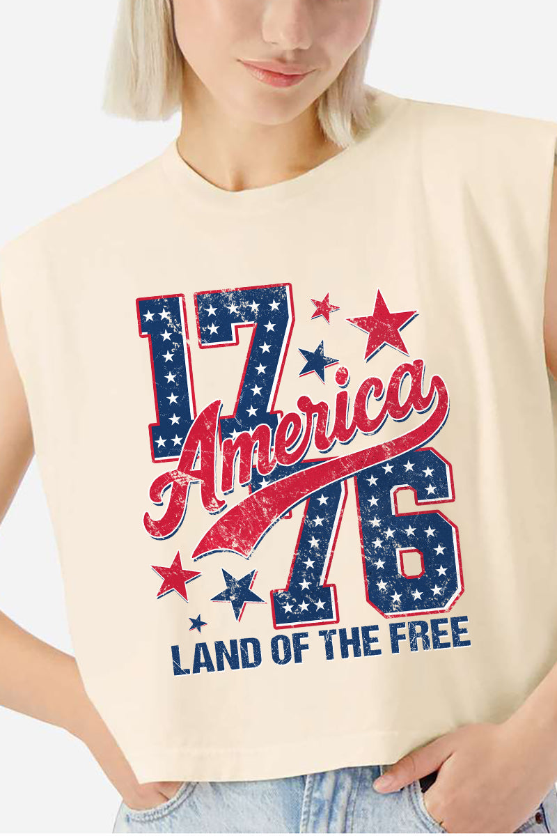 1776 Retro Women's Garment-Dyed Heavyweight Muscle Tee product image 4