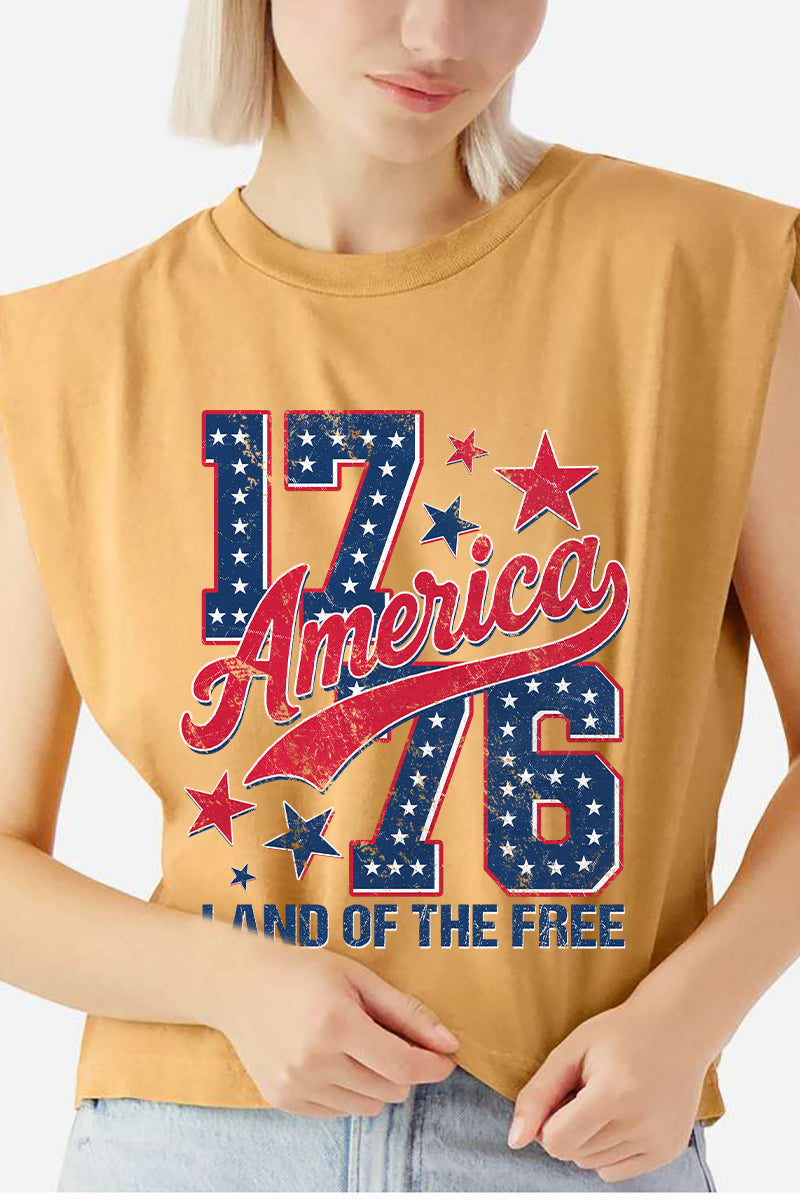 1776 Retro Women's Garment-Dyed Heavyweight Muscle Tee product image 5