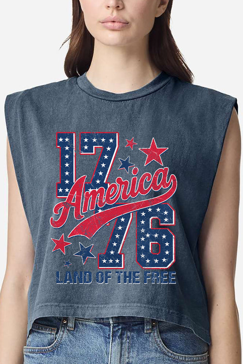 1776 Retro Women's Garment-Dyed Heavyweight Muscle Tee product image 1