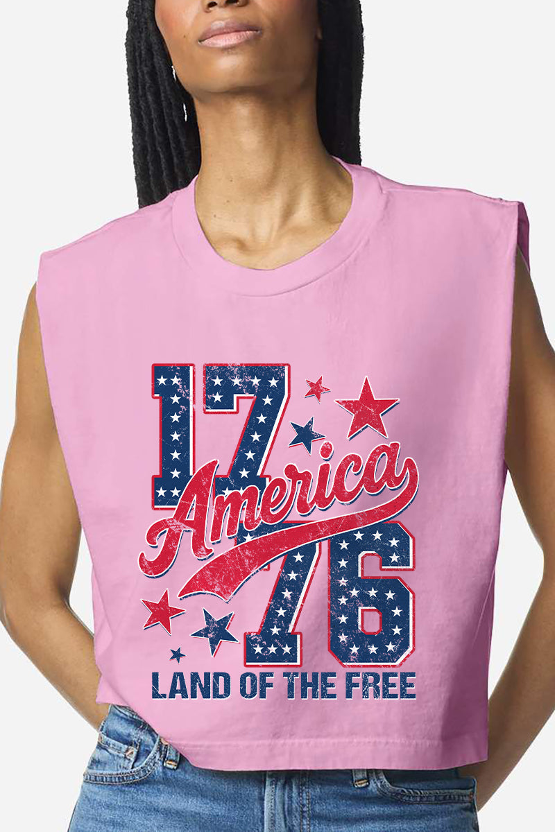 1776 Retro Women's Garment-Dyed Heavyweight Muscle Tee product image 6