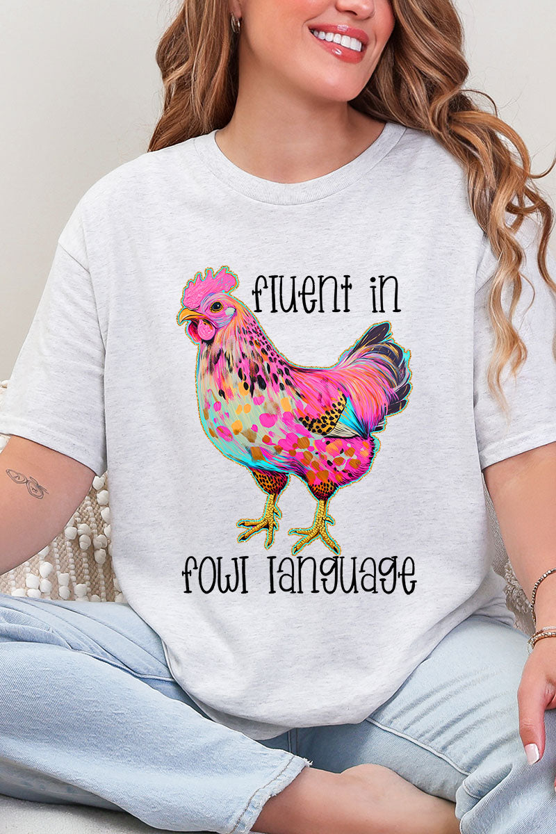 Fluent In Fowl Language Short Sleeve Relaxed Fit T-Shirt product image 3