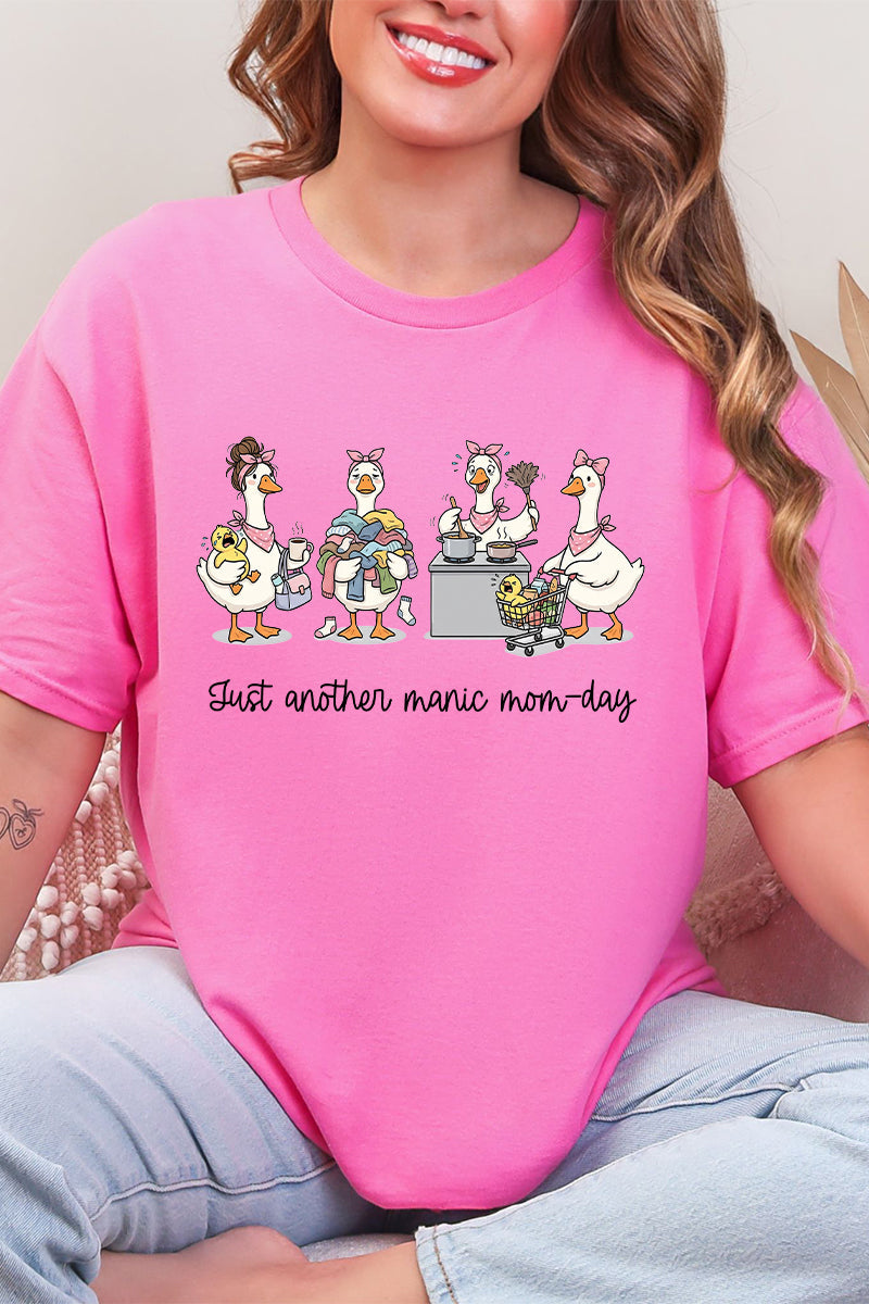 Manic Mom-day Geese Short Sleeve Relaxed Fit T-Shirt product image 3
