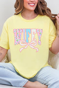 Ribboned Roses Wifey Short Sleeve Relaxed Fit T-Shirt product image 1