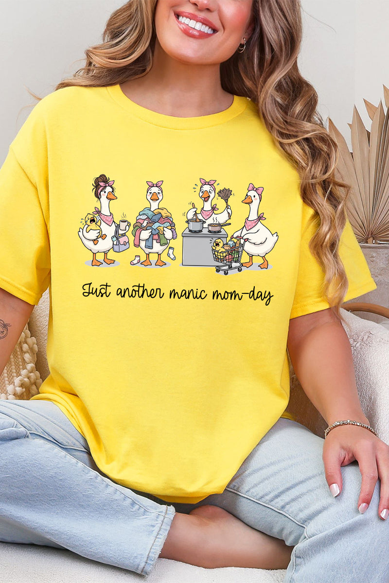 Manic Mom-day Geese Short Sleeve Relaxed Fit T-Shirt product image 5