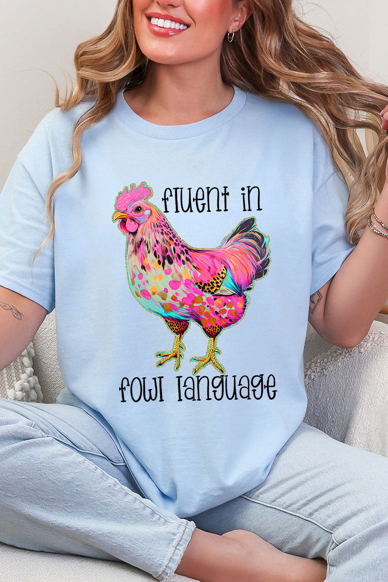 Fluent In Fowl Language Short Sleeve Relaxed Fit T-Shirt product image 8