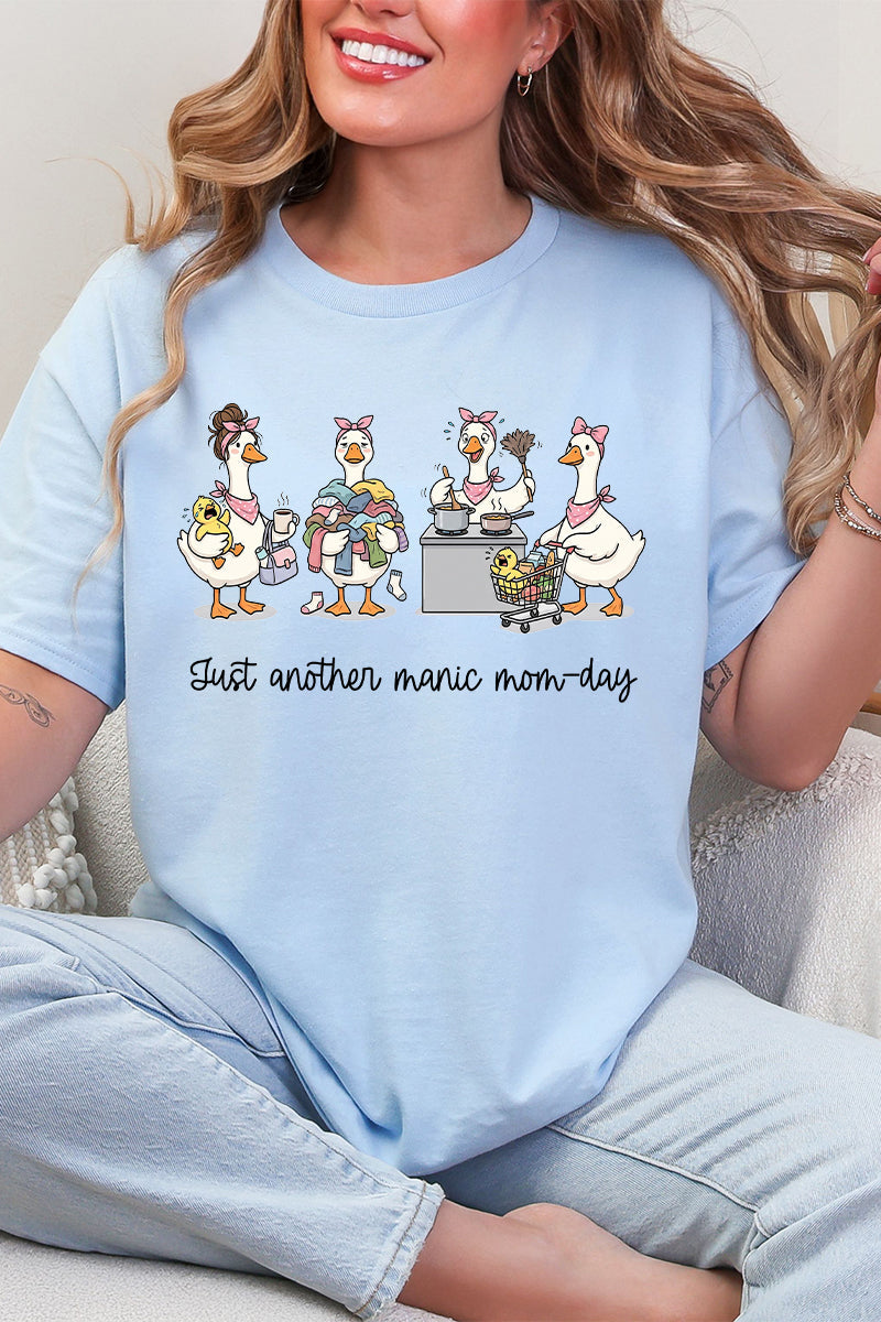 Manic Mom-day Geese Short Sleeve Relaxed Fit T-Shirt product image 7