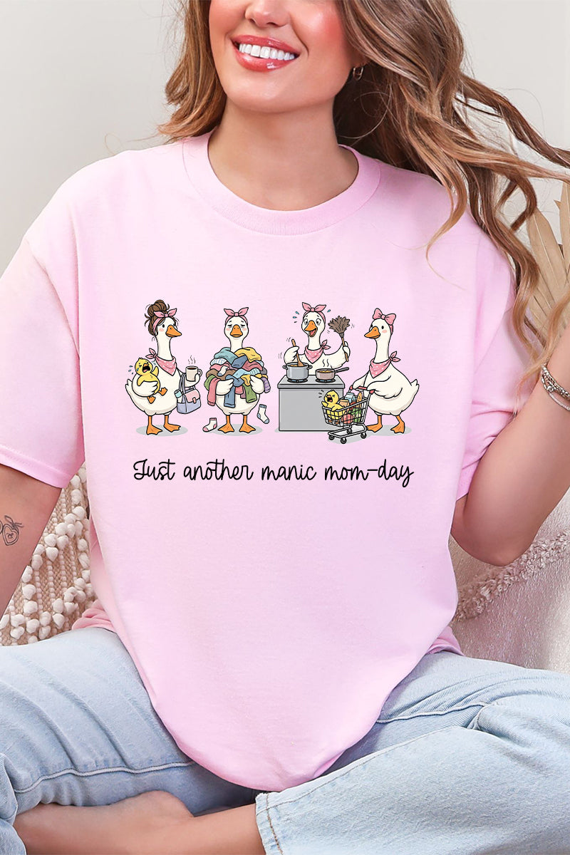 Manic Mom-day Geese Short Sleeve Relaxed Fit T-Shirt product image 8