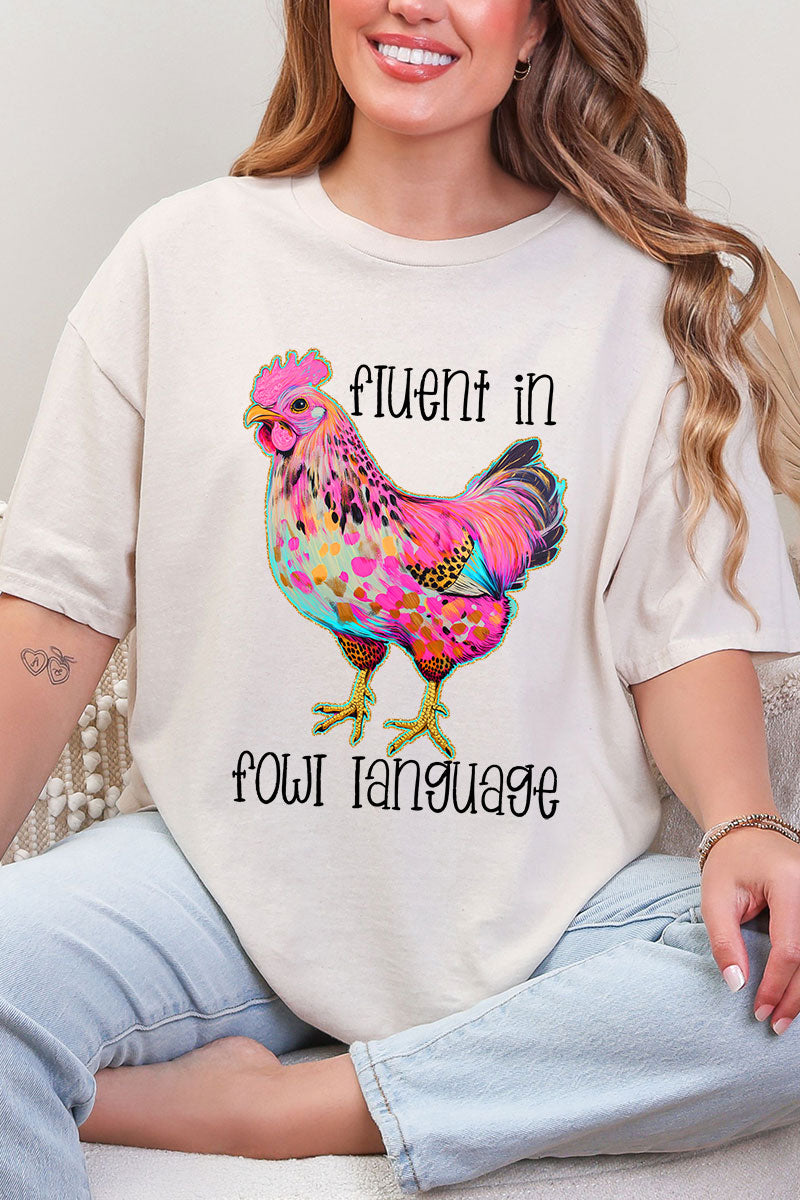 Fluent In Fowl Language Short Sleeve Relaxed Fit T-Shirt product image 10