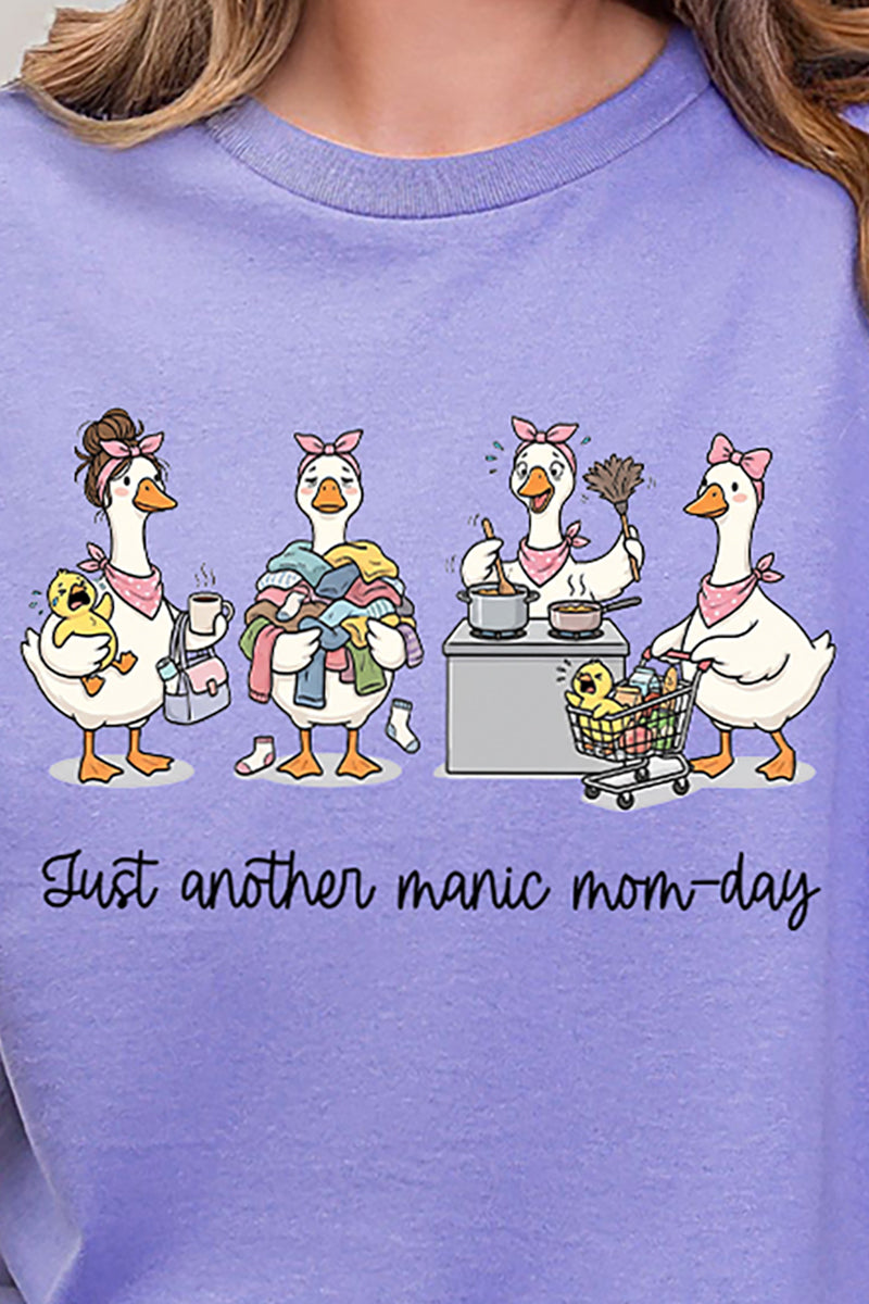 Manic Mom-day Geese Short Sleeve Relaxed Fit T-Shirt product image 2
