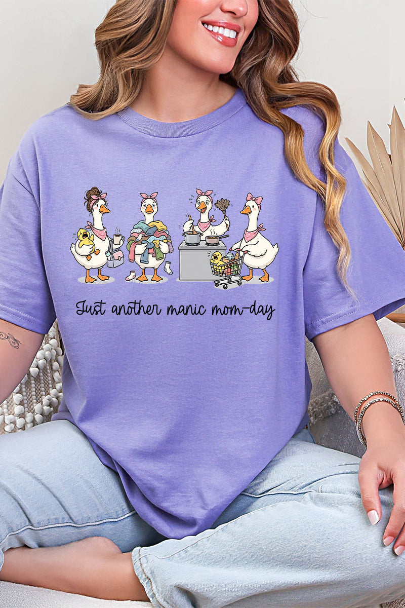 Manic Mom-day Geese Short Sleeve Relaxed Fit T-Shirt product image 1