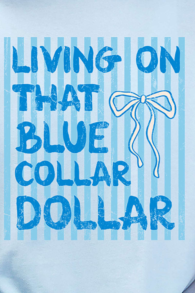 Striped Blue Collar Dollar Softstyle Adult T-Shirt product image 2