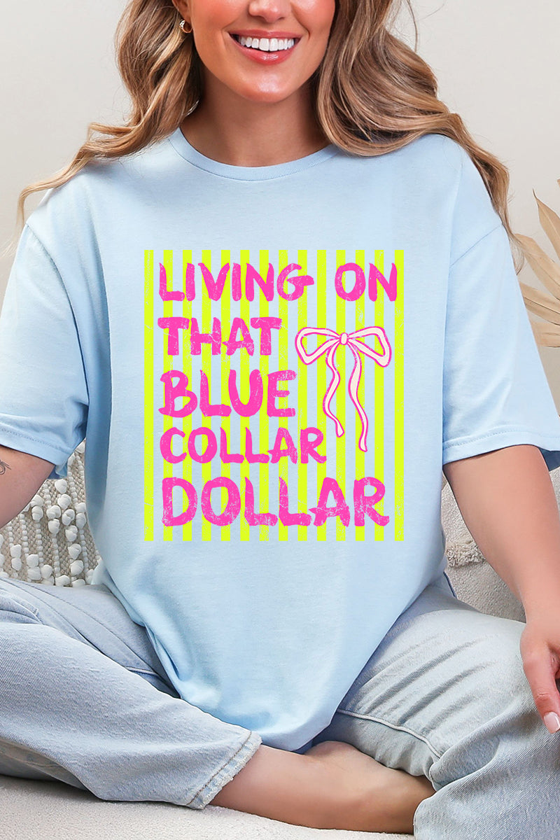 Striped Blue Collar Dollar Yellow And Pink Softstyle Adult product image 4