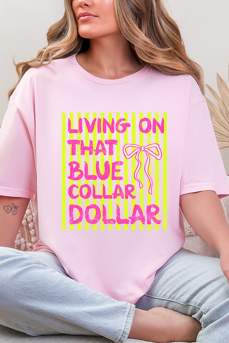 Striped Blue Collar Dollar Yellow And Pink Softstyle Adult product image 5