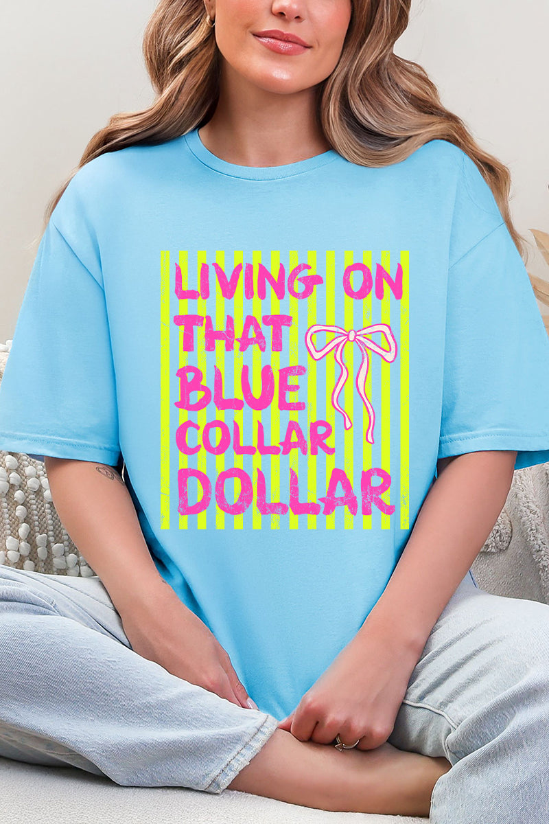 Striped Blue Collar Dollar Yellow And Pink Softstyle Adult product image 6