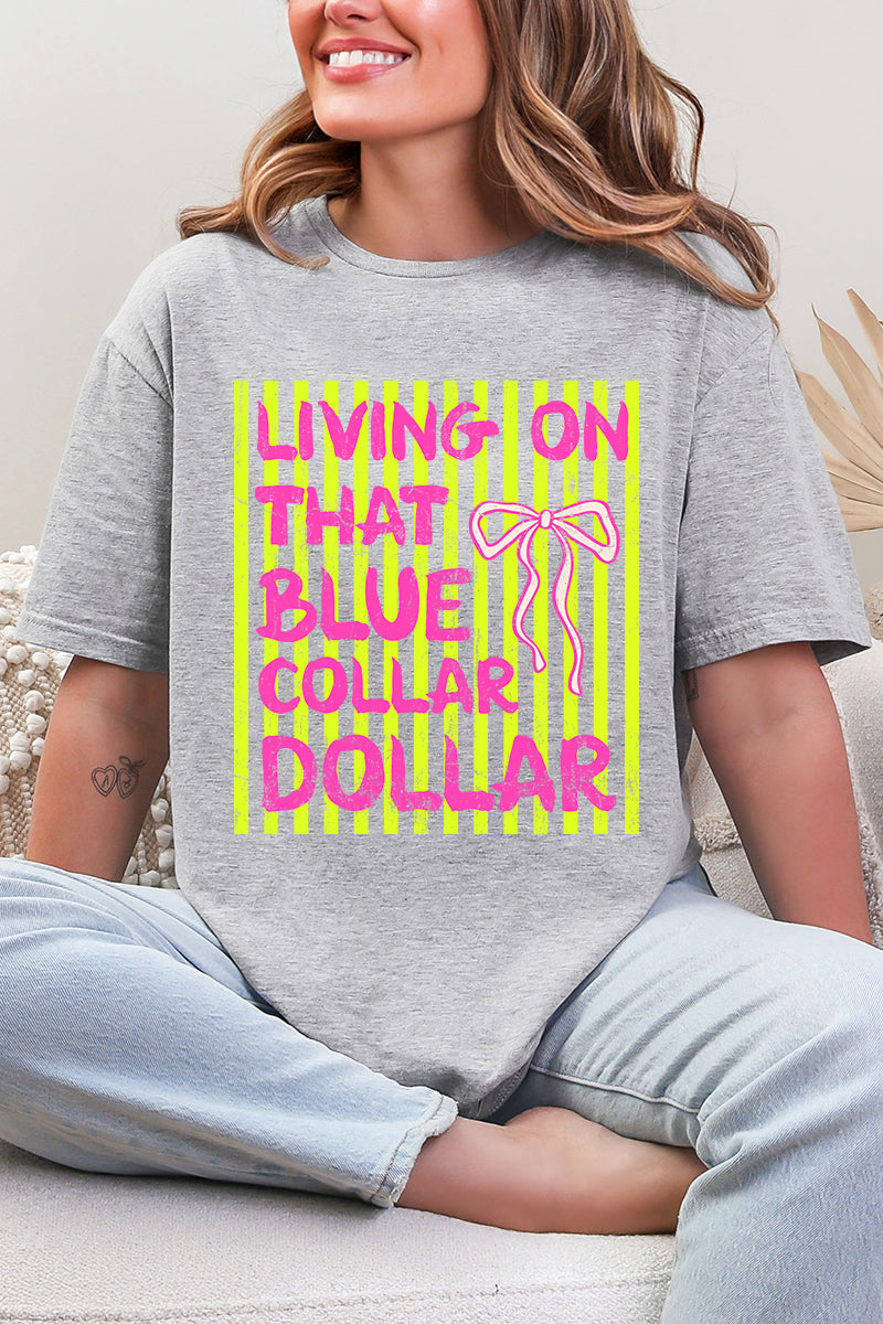 Striped Blue Collar Dollar Yellow And Pink Softstyle Adult product image 7