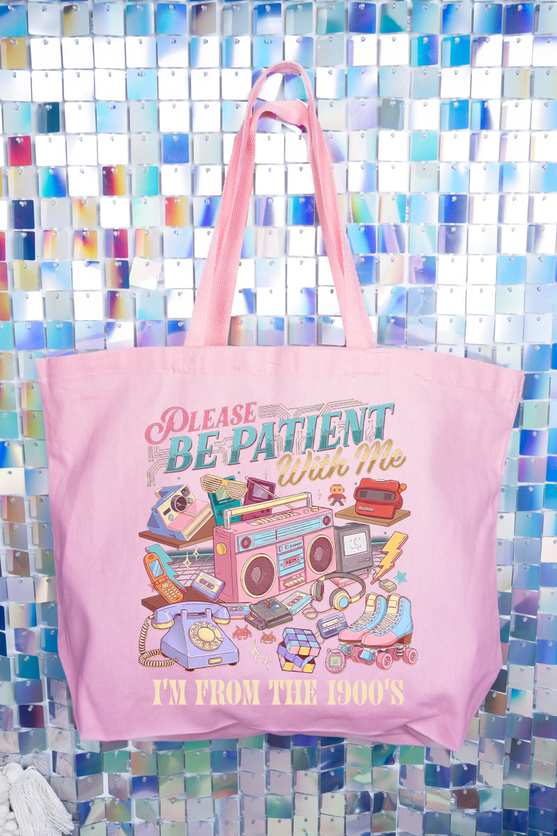 1900's Tech Throwback Canvas Jumbo Tote