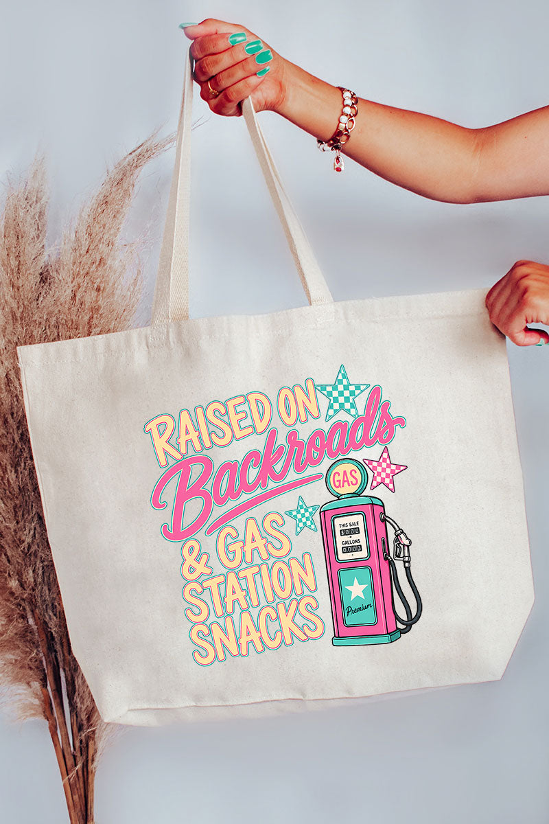 Gas Station Snacks Canvas Jumbo Tote