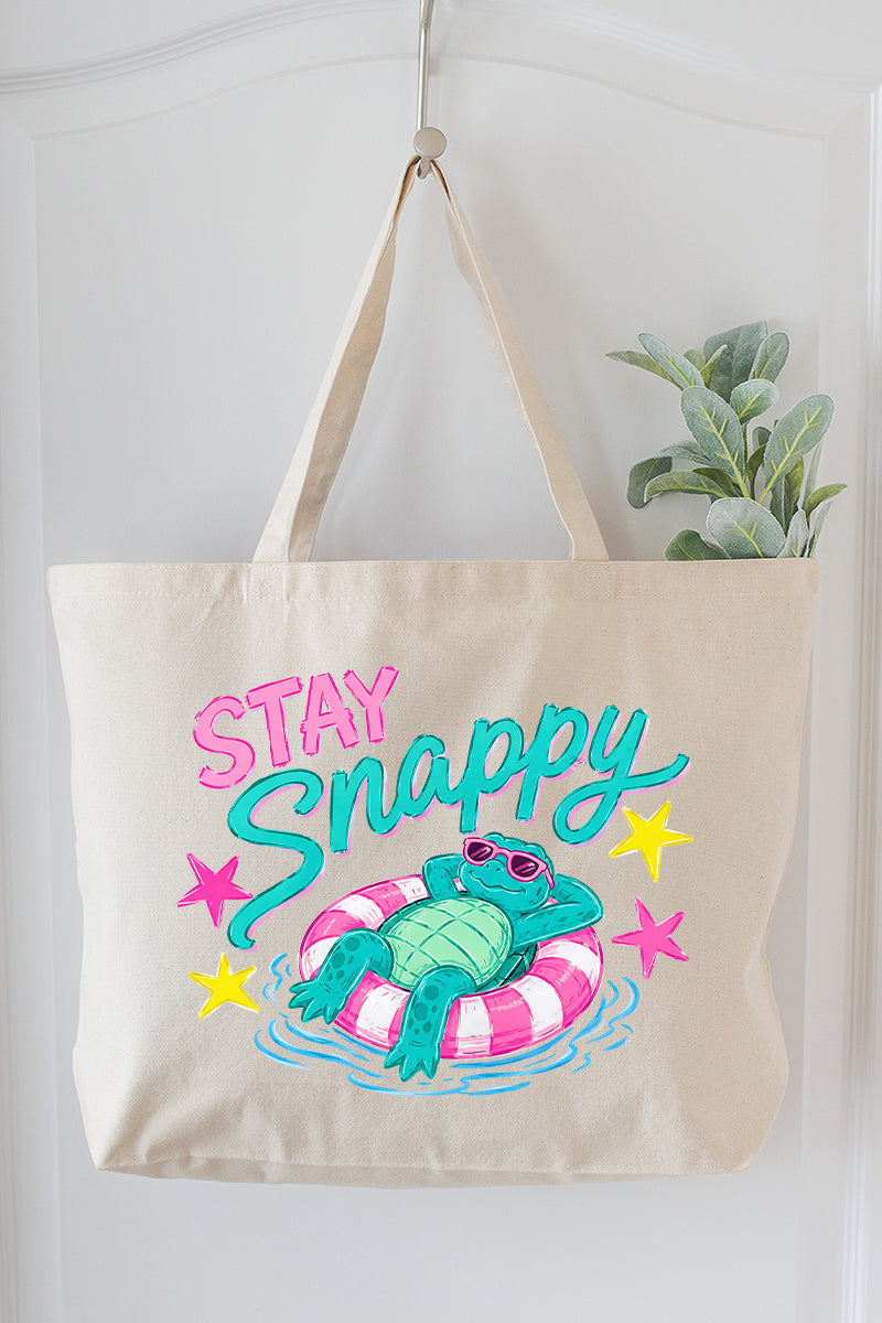 Stay Snappy Canvas Jumbo Tote