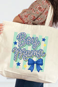 Wild Ones Boy Mama Canvas Jumbo Tote