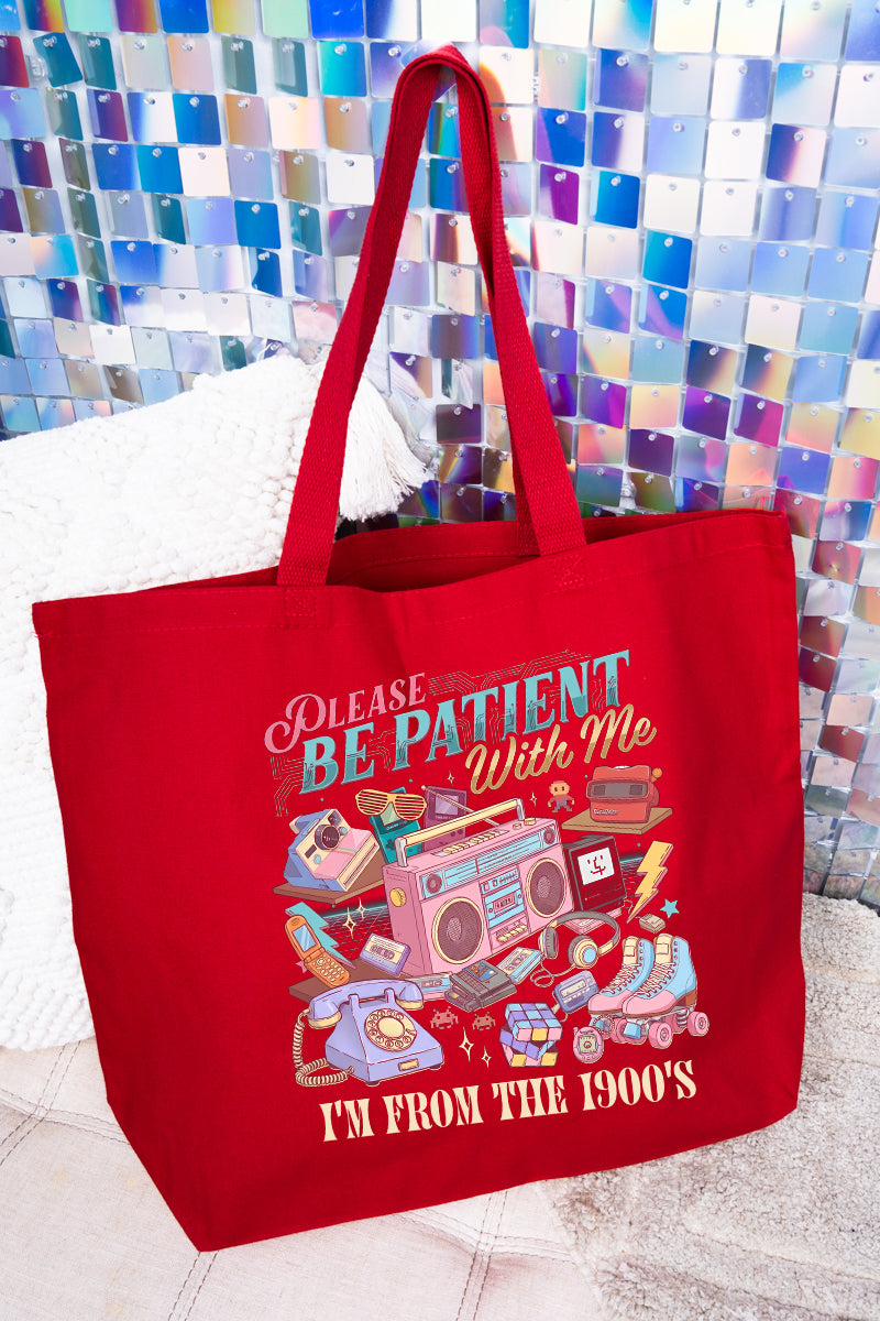 1900's Tech Throwback Canvas Jumbo Tote