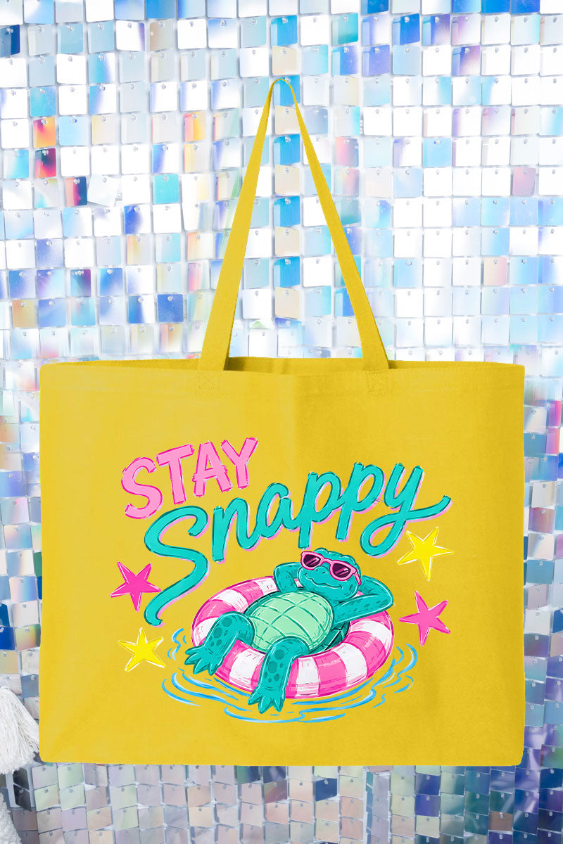 Stay Snappy Canvas Jumbo Tote