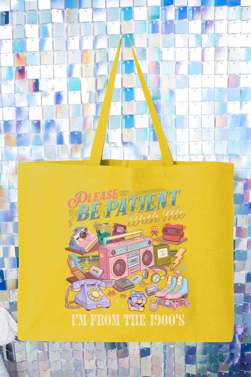 1900's Tech Throwback Canvas Jumbo Tote