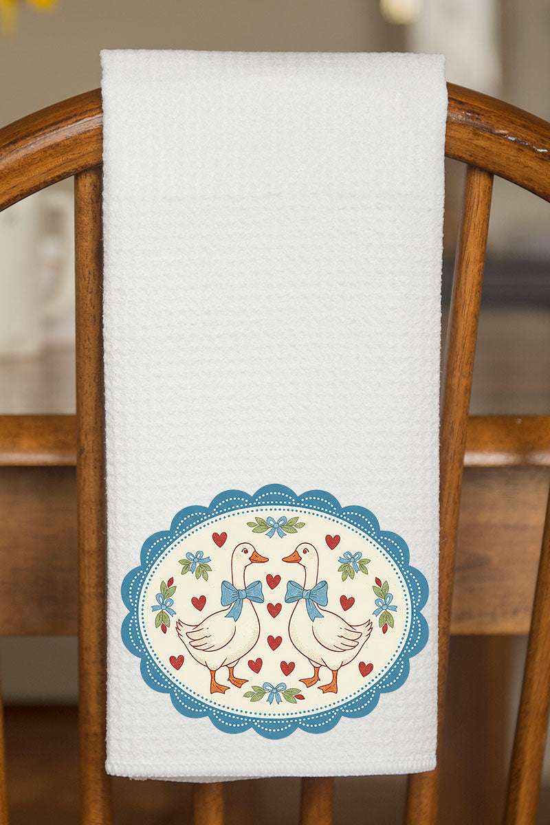 Goosey Little Love Waffle Kitchen Towel